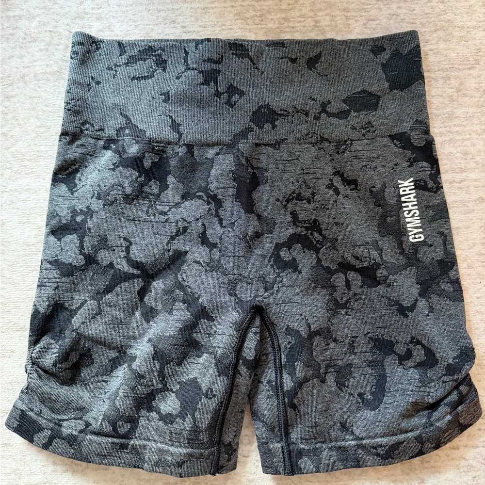 Gymshark Black and Gray Patterned Shorts